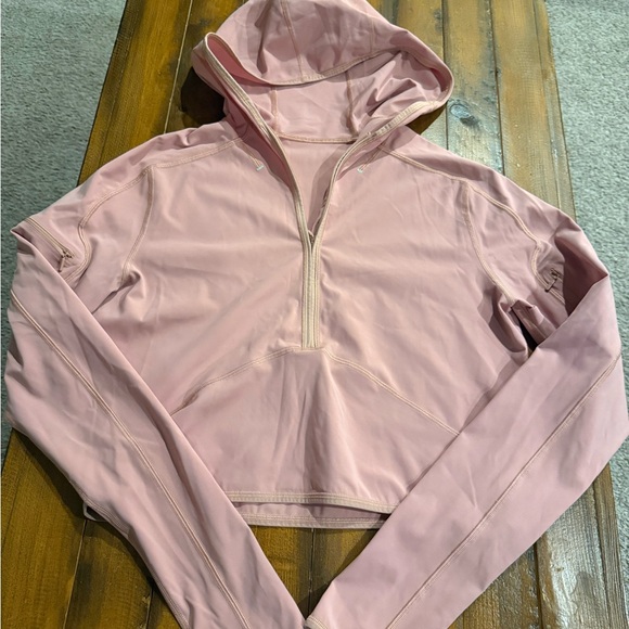 lululemon athletica Light Pink Cropped Hoodie - Picture 1 of 3